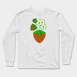 Strawberry Design Long Sleeve T-Shirt